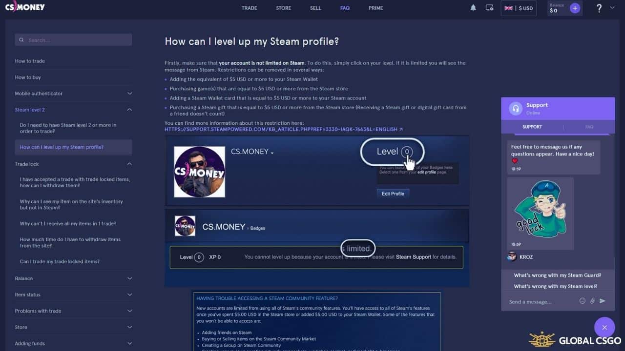 csmoney support contact