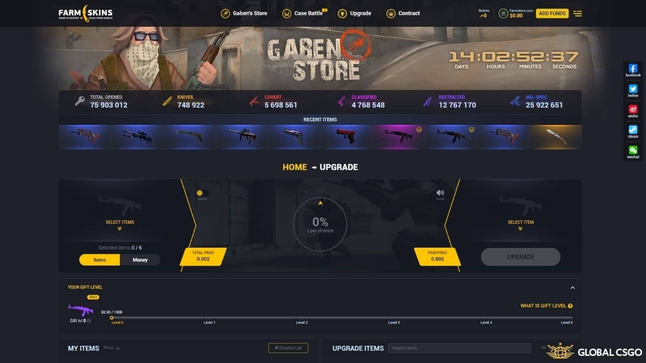 farmskins upgrade