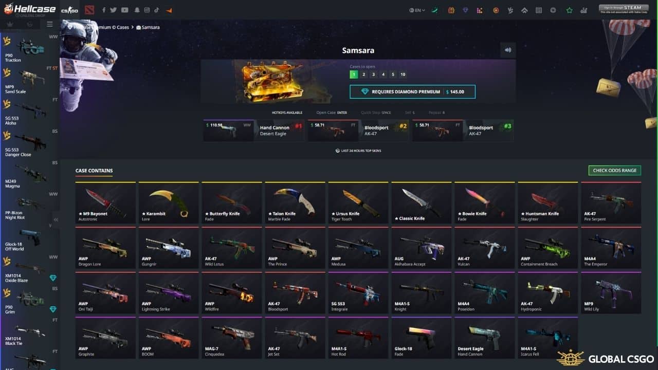 what is hellcase case opening site