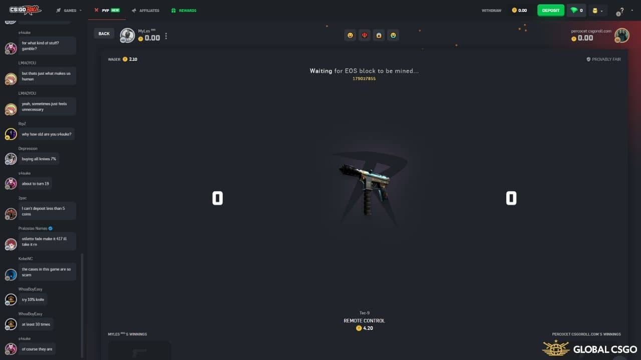 pvp coinflip na csgoroll