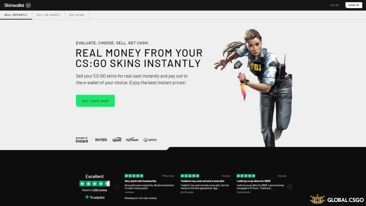 skinwallet CS2 trading site