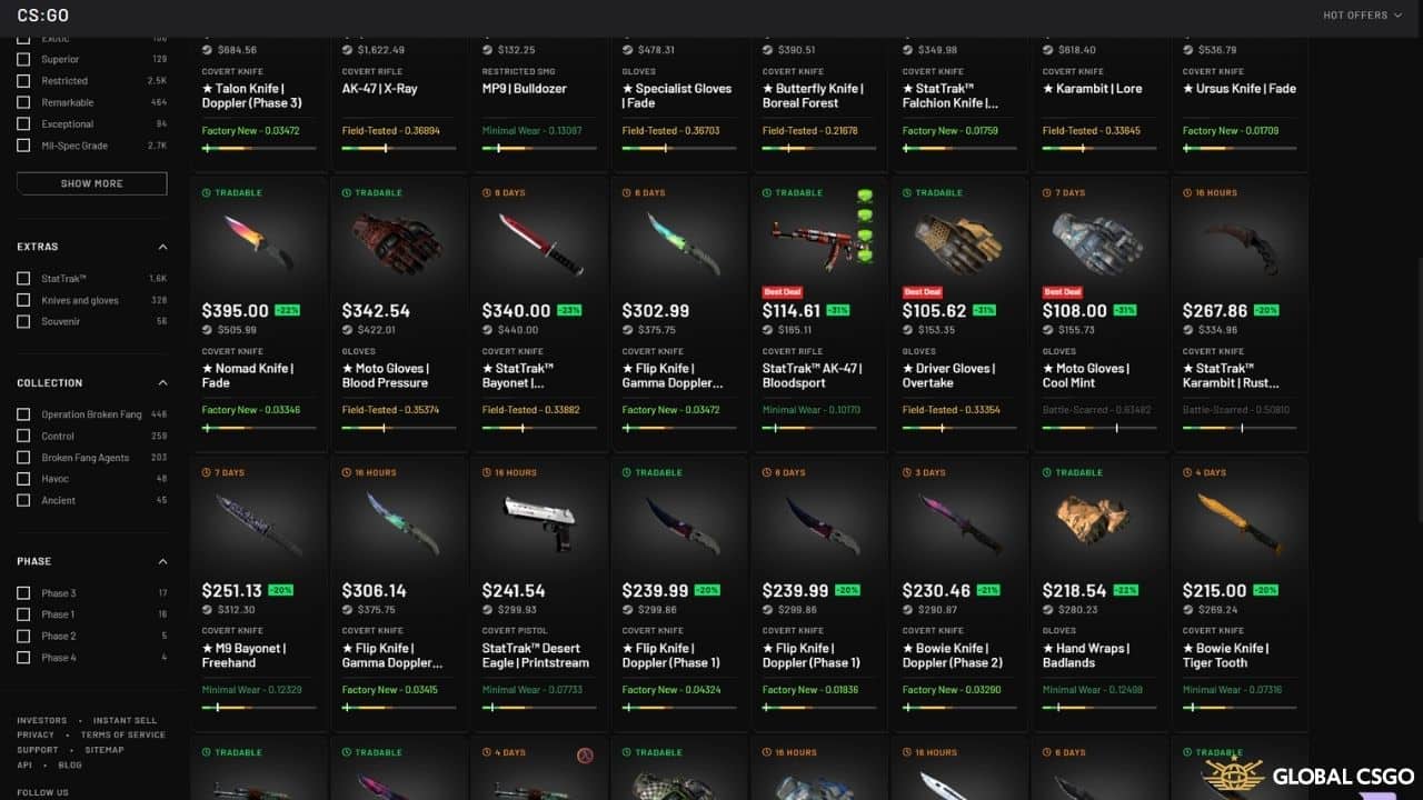 skinwallet market buy CS2 skins