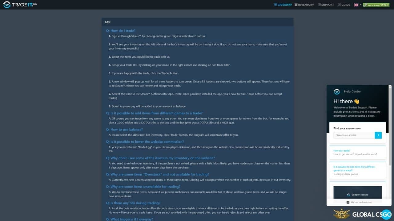 tradeit customer support