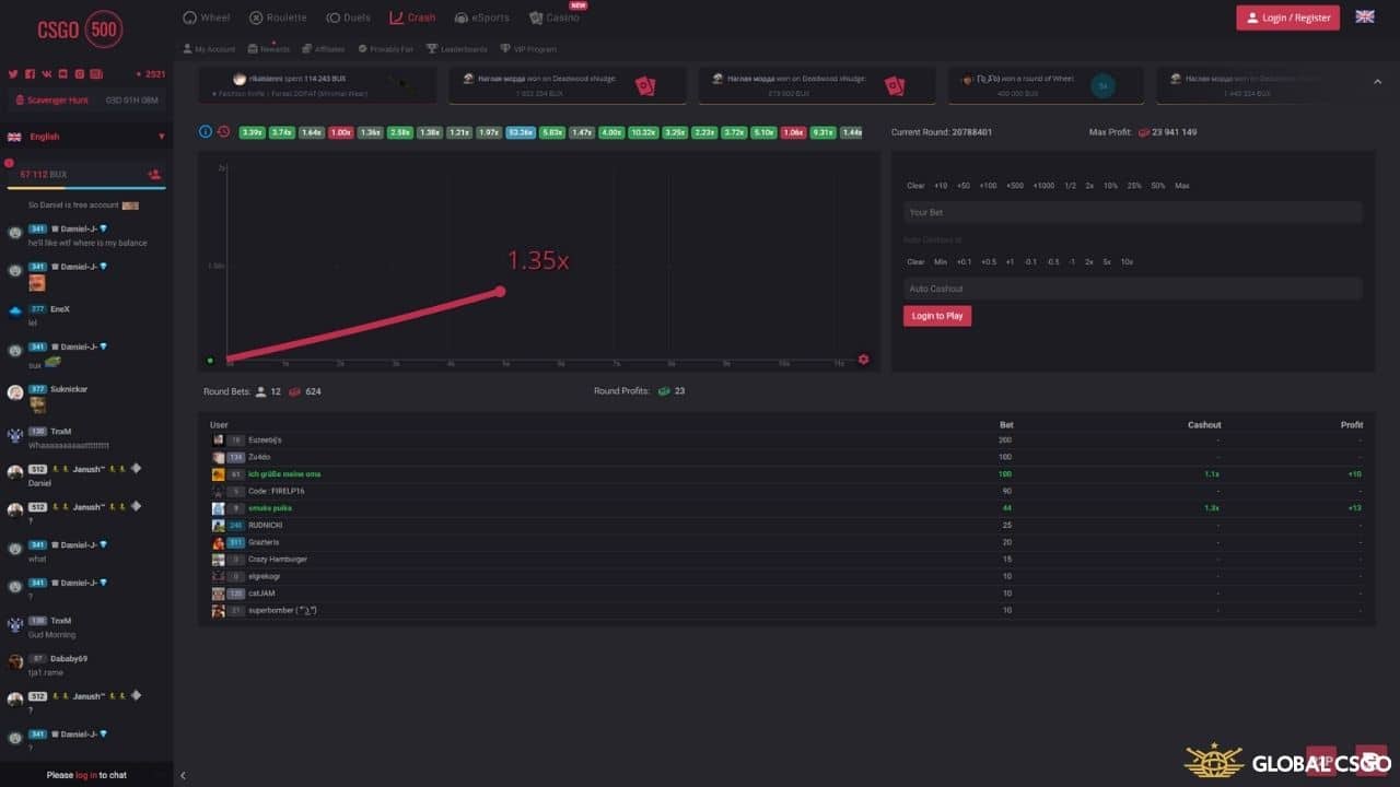 csgo500 crash game