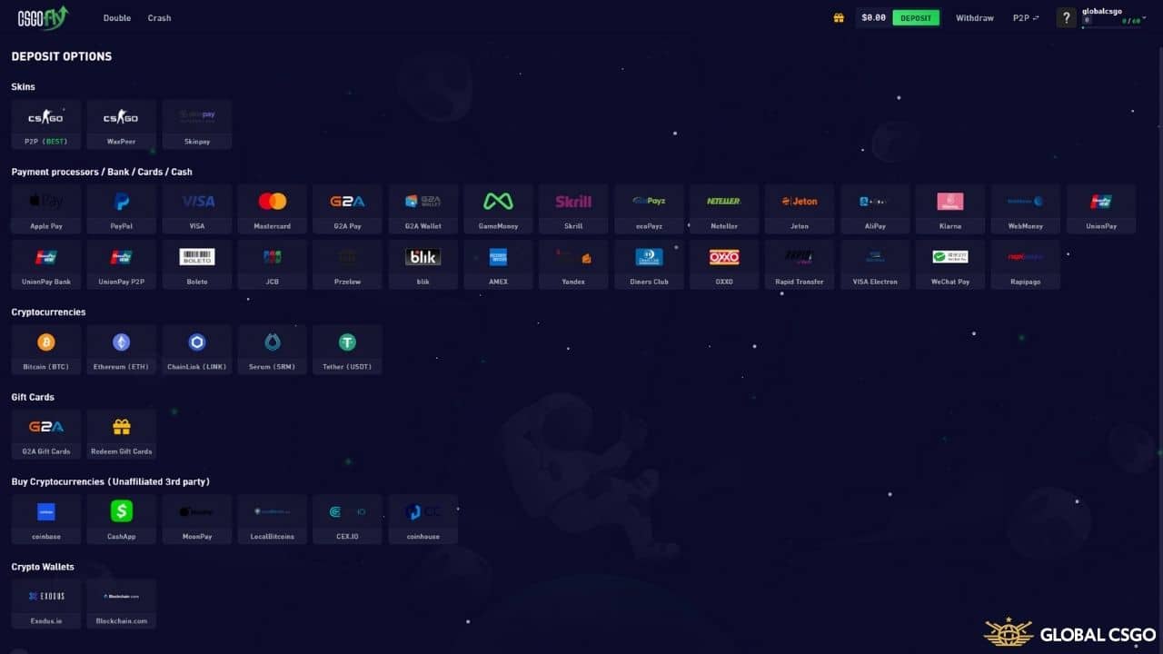 csgofly deposit methods