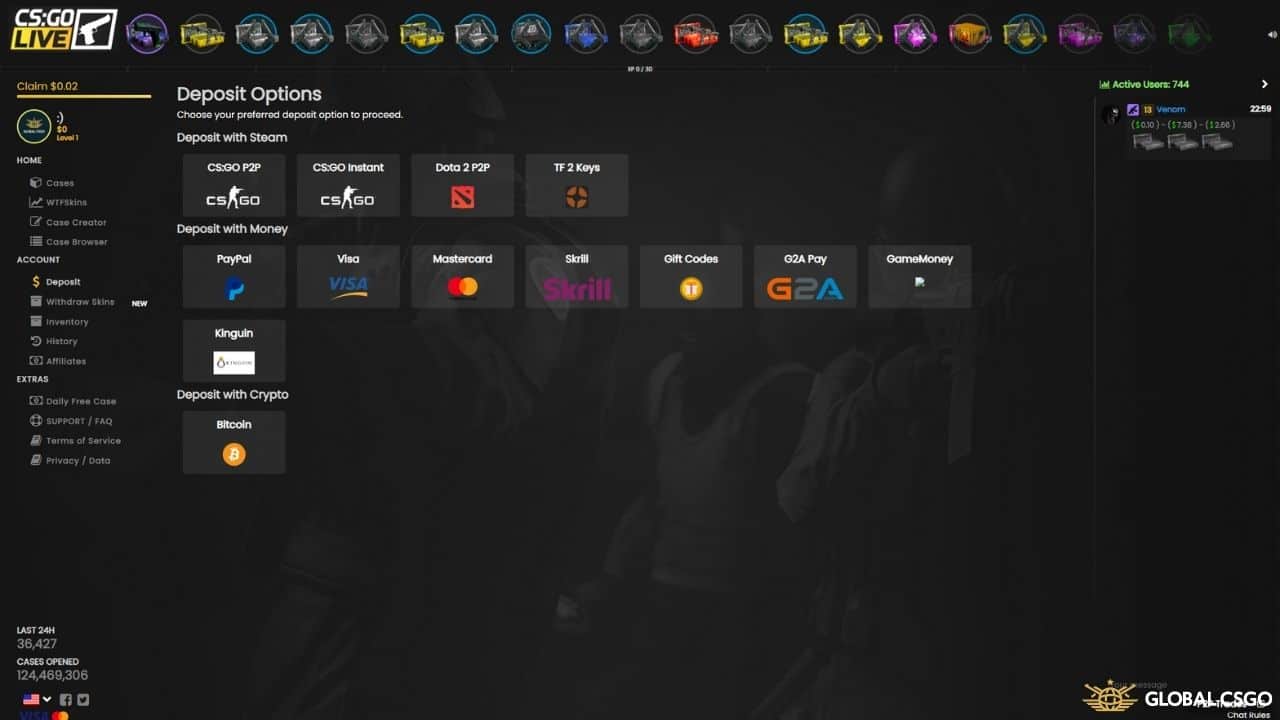 csgolive deposit methods