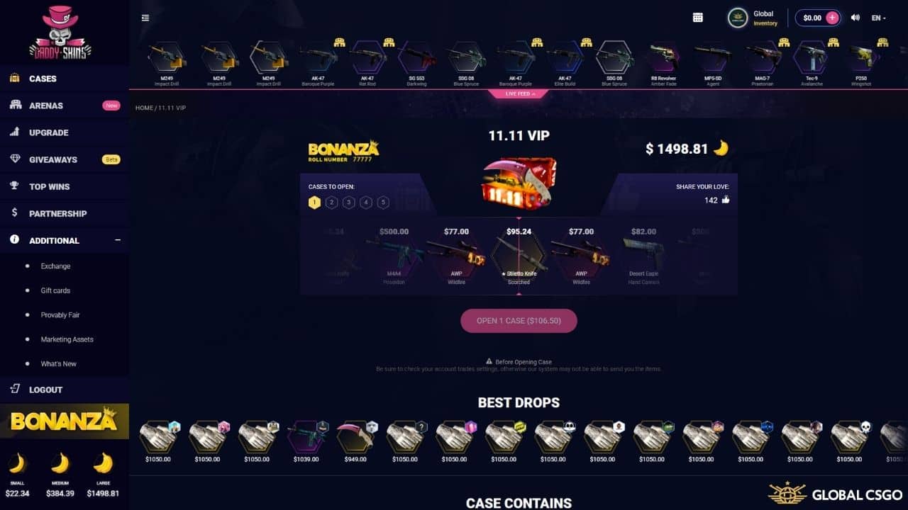 daddyskins case opening