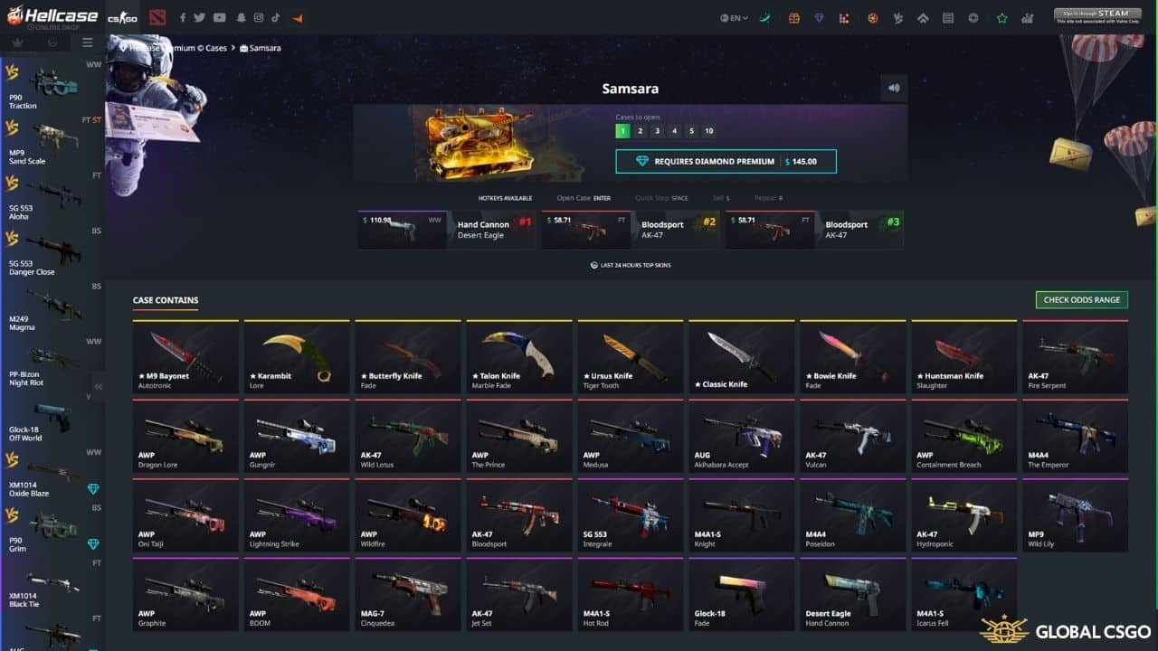 what is hellcase case opening site