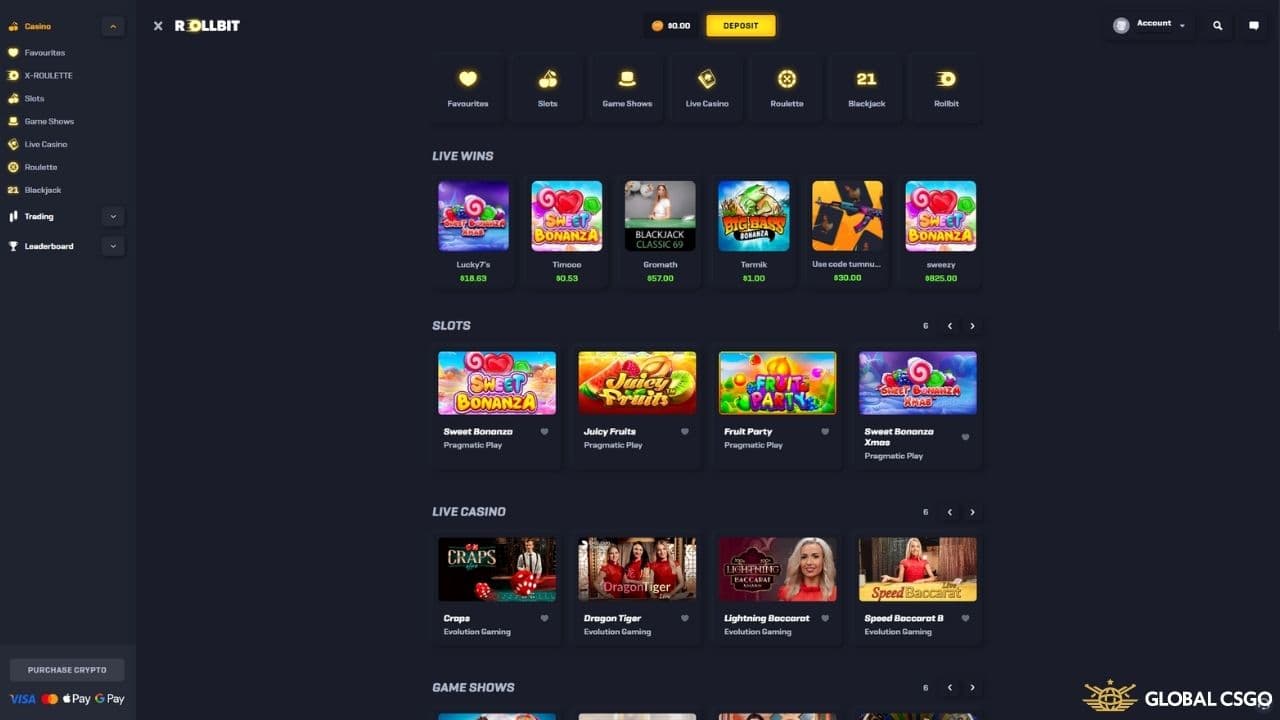 available games on rollbit