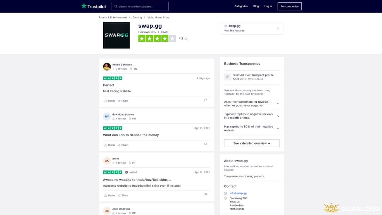 is swapgg legit trustpilot