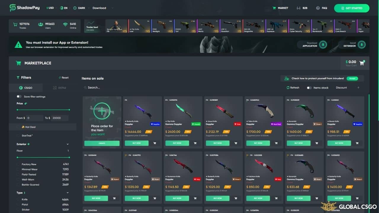 shadowpay csgo skins marketplace