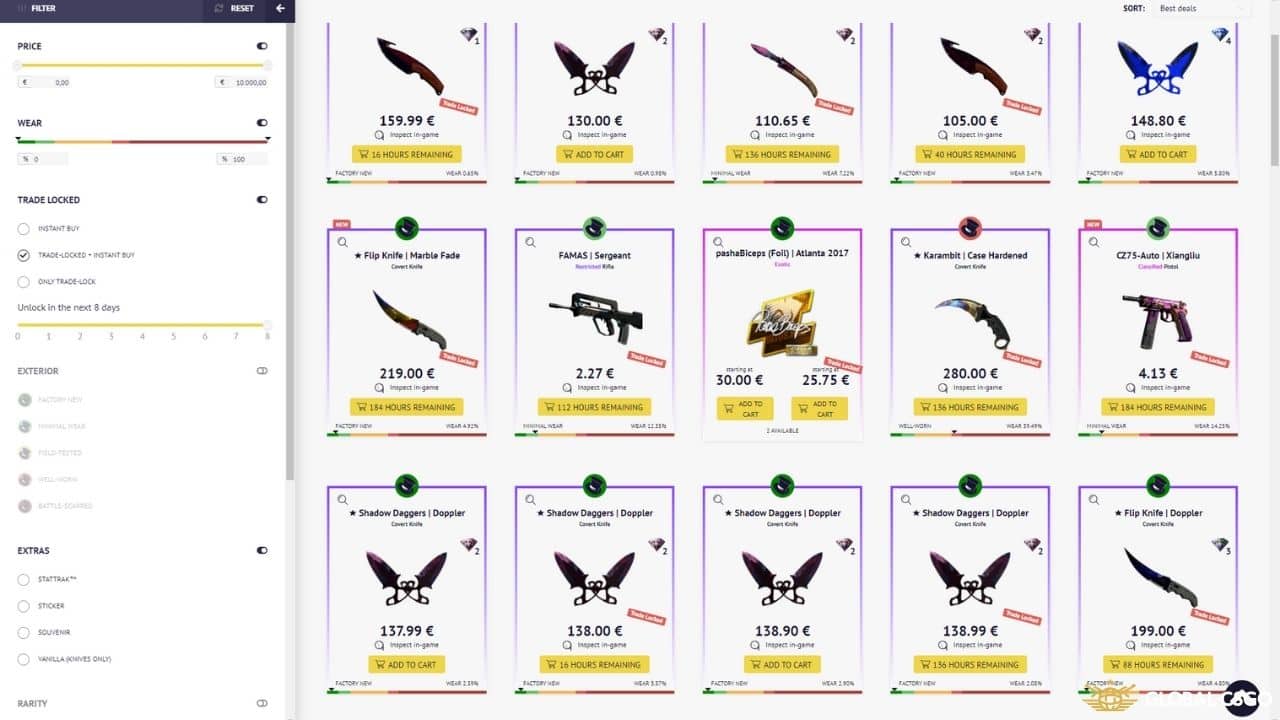 skinbaron csgo skins market