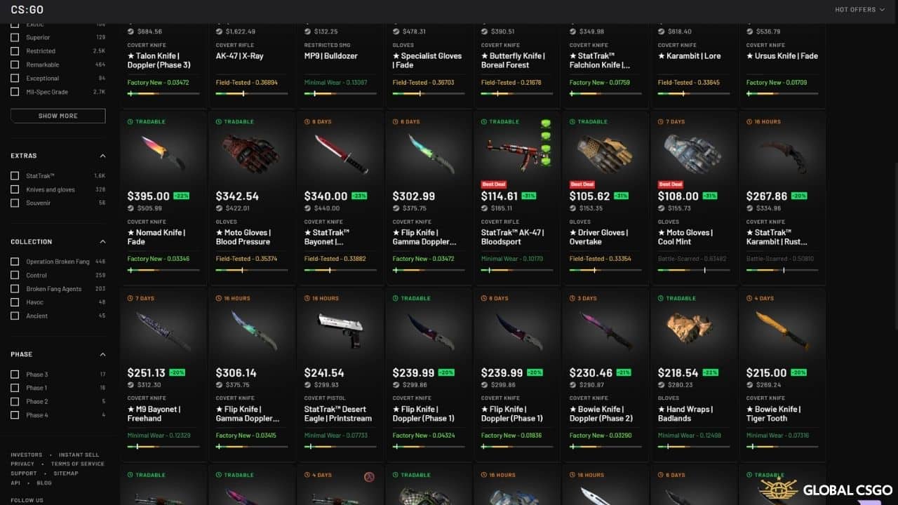 skinwallet market buy csgo skins