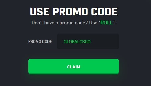 use promo code csgoroll